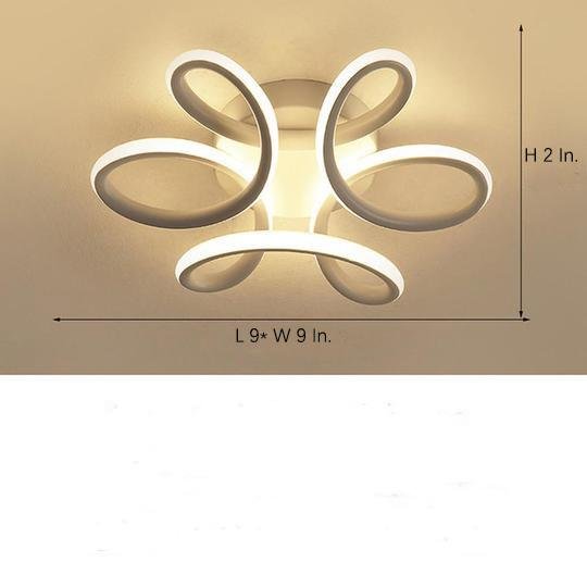 Geometric Flower LED Flush Mount Ceiling Light Modern Metal Fixture