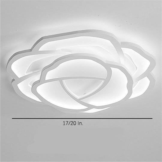 Flower Geometric LED Flush Mount Ceiling Light Dimmable Metal