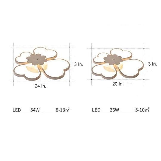 Modern Floral LED Flush Mount Ceiling Light - Metal & Aluminum
