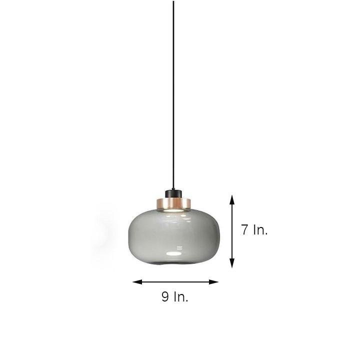 Modern Globe Glass Pendant Light with Integrated LED