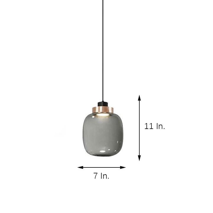 Modern Globe Glass Pendant Light with Integrated LED