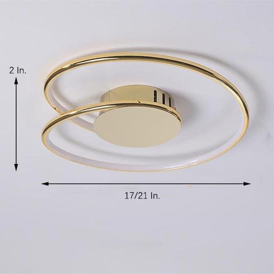 Modern Circular Flush Mount Ceiling Light with LED Integration