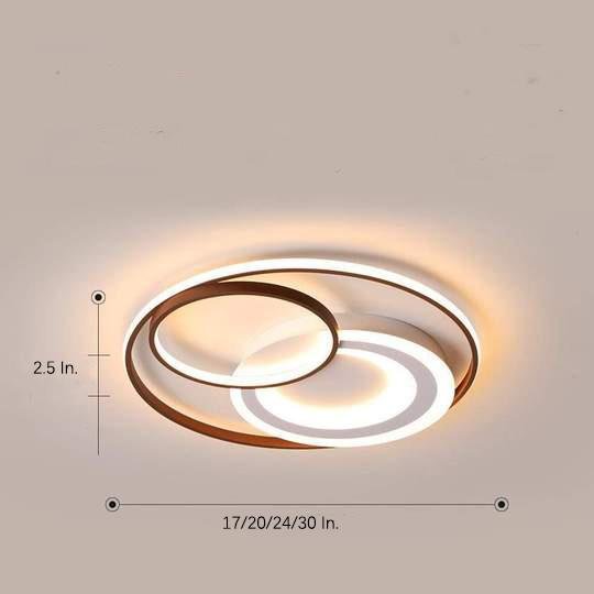 Modern 3-Ring Dimmable LED Flush Mount Ceiling Light