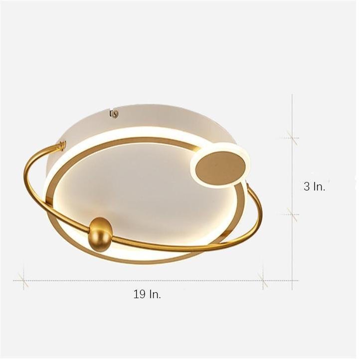 Oval LED Flush Mount Ceiling Light - Modern Geometric Metal Fixture
