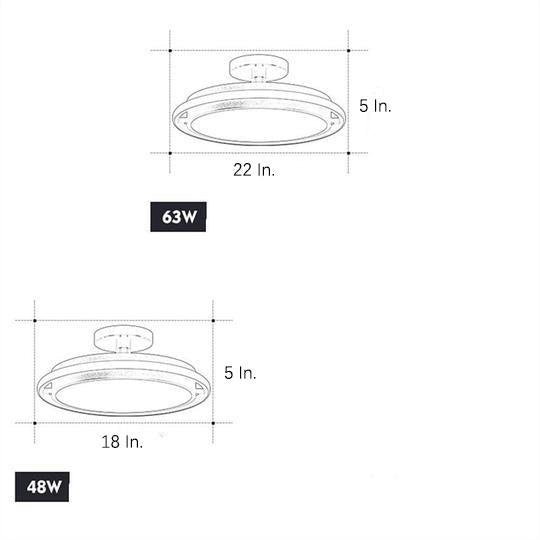 Modern LED Circular Flush Mount Ceiling Light Metal Finish