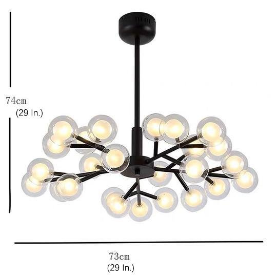 25-Light Glass Bubble Sputnik Chandelier Modern Ceiling Light