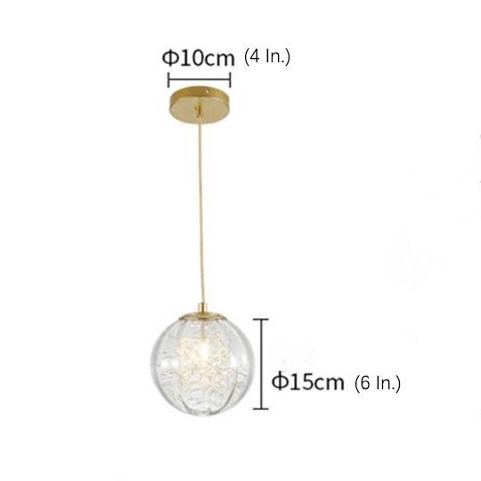 Nordic Glass Globe Pendant Light — Modern Artistic Ceiling Fixture