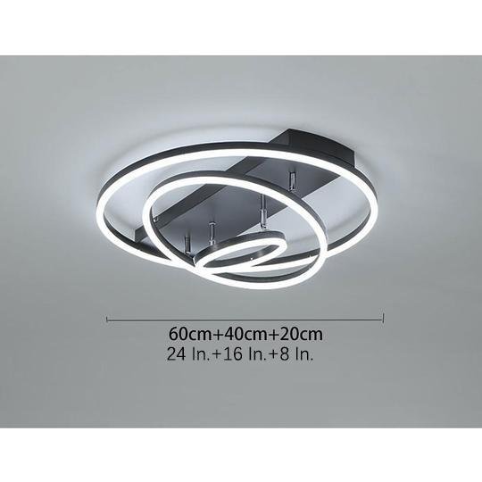 3-Circle Acrylic LED Flush Mount Ceiling Light – Modern Nordic Design