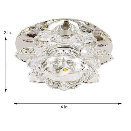 Modern Glass Flower LED Flush Mount Ceiling Light - Multi Color