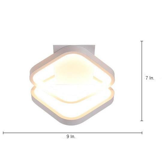Modern Geometric LED Flush Mount Ceiling Light Metal Aluminum
