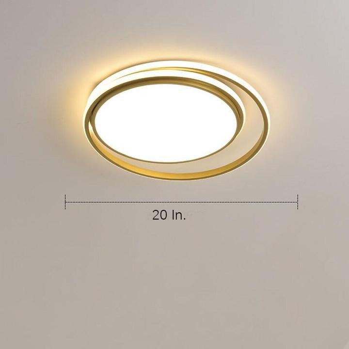 Modern Circular LED Flush Mount Ceiling Light – Acrylic & Aluminum