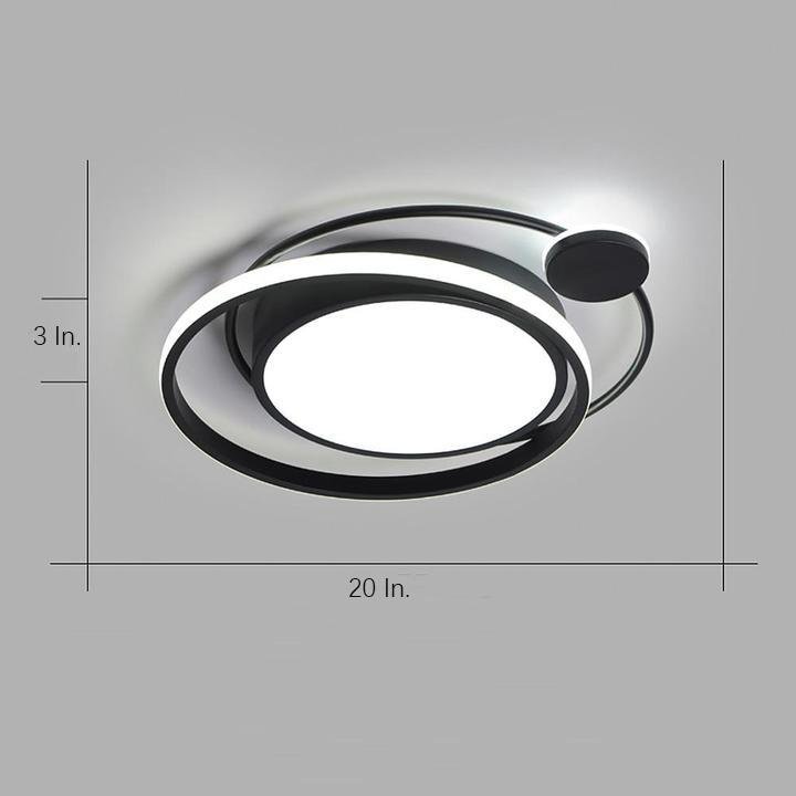 LED Geometric Circle Flush Mount Ceiling Light - Dimmable Acrylic