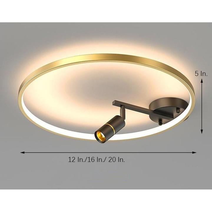 LED Circle Flush Mount Ceiling Light – Dimmable Modern Spotlight