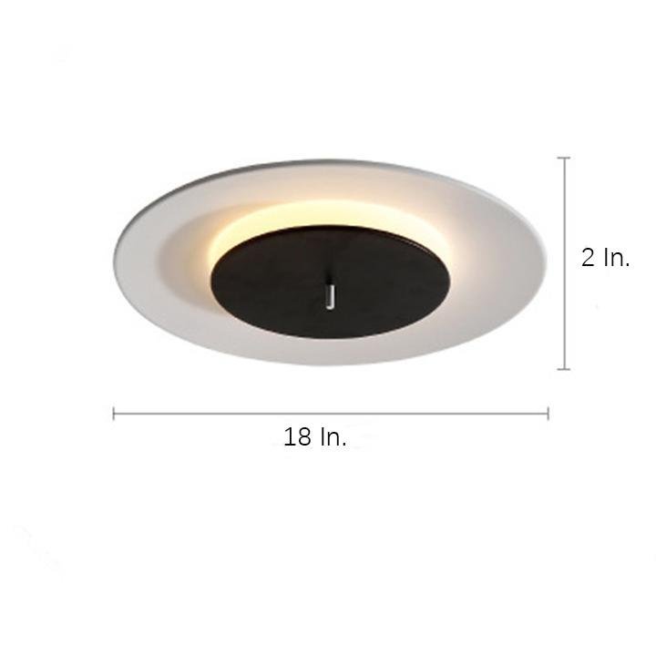Modern LED Flush Mount Ceiling Light - Dual Circle Geometric Design
