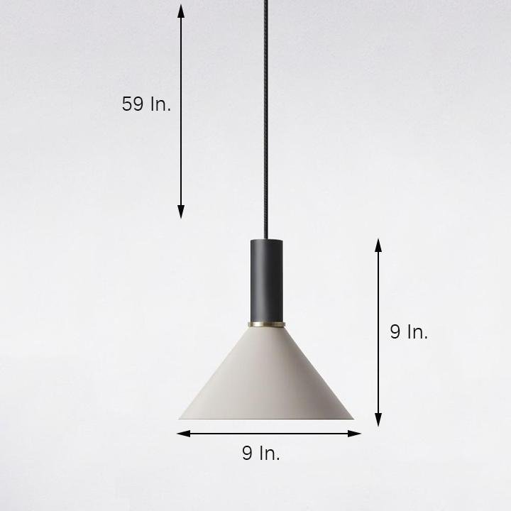Nordic Cone Metal Pendant Light - Adjustable Single Light Fixture