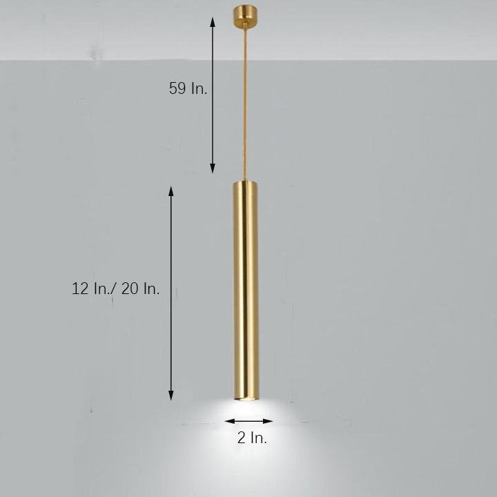 Linear Metal Pendant Light Industrial Kitchen Island Lighting