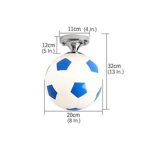 Football Globe Flush Mount Ceiling Light for Kids Bedroom