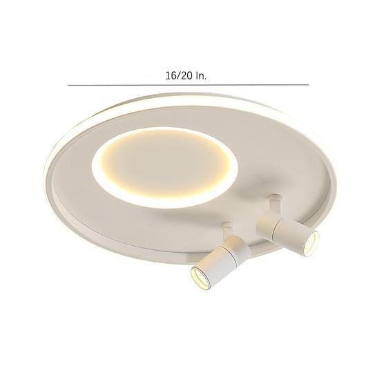 Modern LED Flush Mount Ceiling Light with Dual Spotlights