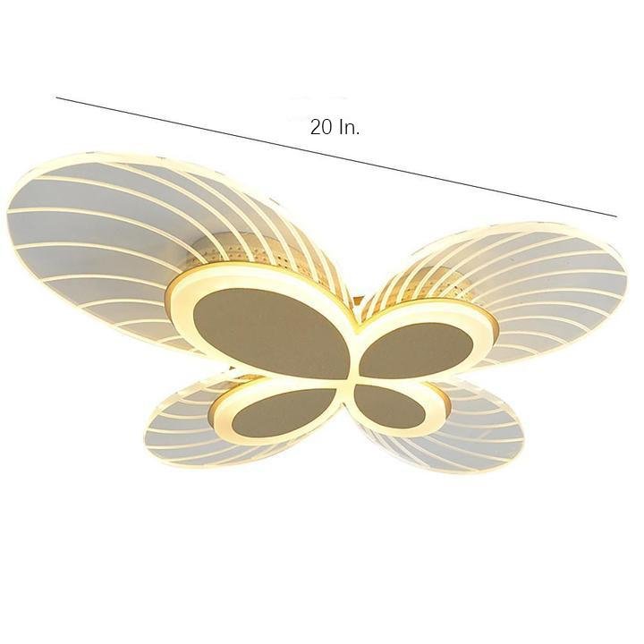 Butterfly Dimmable LED Flush Mount Ceiling Light
