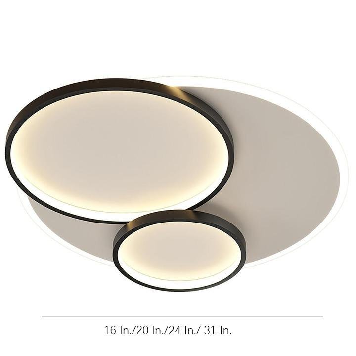 Modern 3-Circle LED Flush Mount Ceiling Light - Metal & Acrylic
