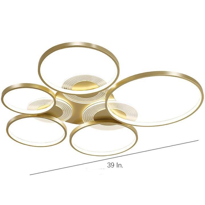Nordic Circles LED Flush Mount Ceiling Light Metal Acrylic