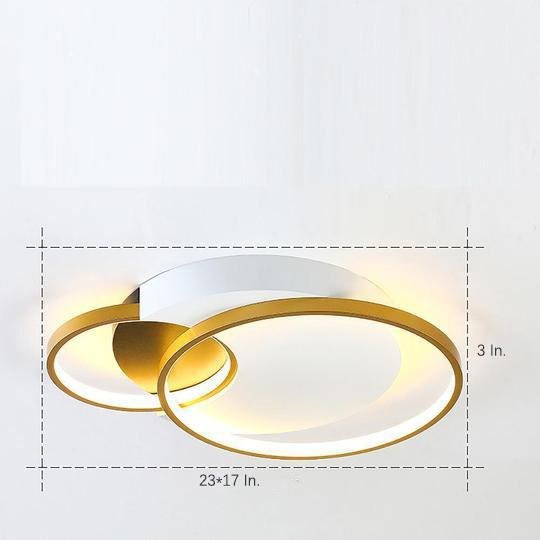 Nordic Geometric LED Flush Mount Ceiling Light - Metal & Acrylic