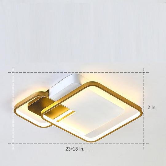 Nordic Geometric LED Flush Mount Ceiling Light - Metal & Acrylic