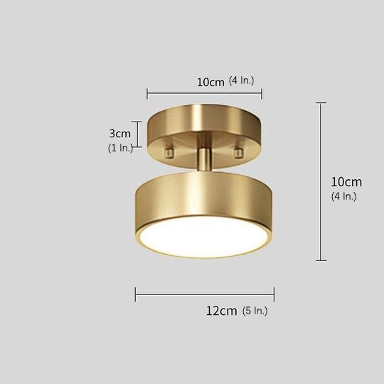Adjustable Nordic Flush Mount Ceiling Light with Electroplated Copper