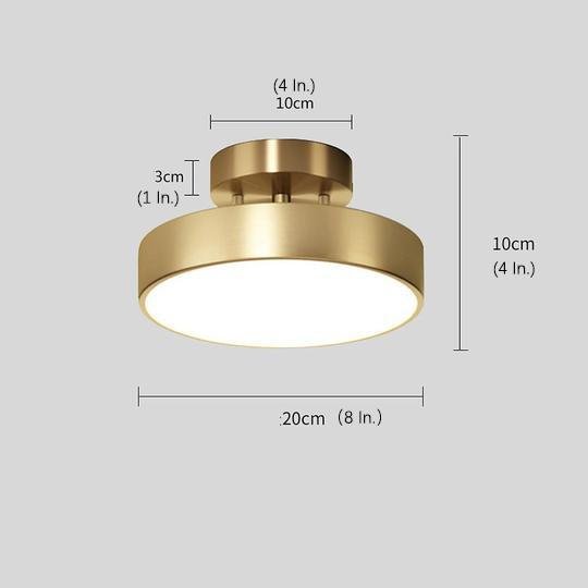 Adjustable Nordic Flush Mount Ceiling Light with Electroplated Copper