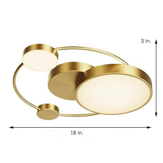 Artistic Circles LED Flush Mount Ceiling Light with Dimmer