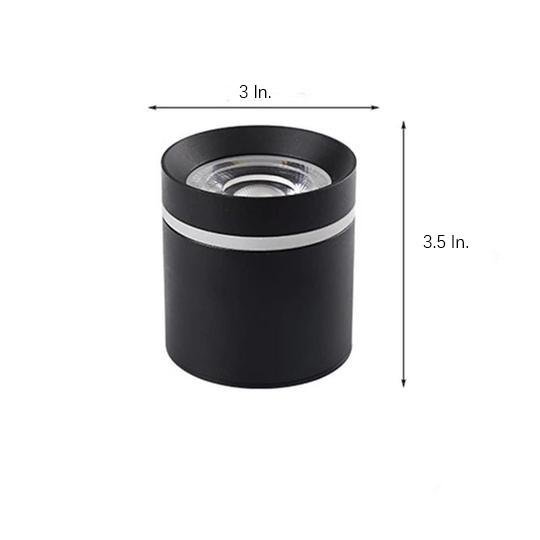 Modern Cylindrical LED Flush Mount Ceiling Light - Aluminum & Acrylic