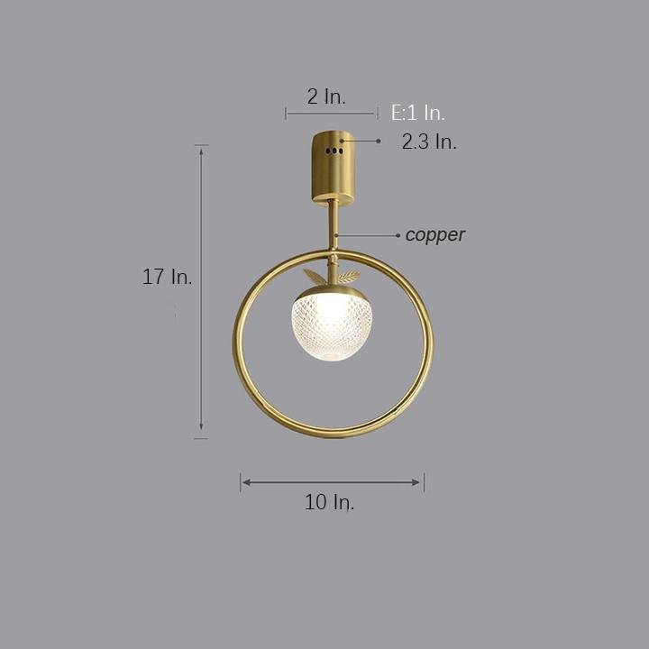 Gold Circle LED Flush Mount Ceiling Light - Nordic Modern Design