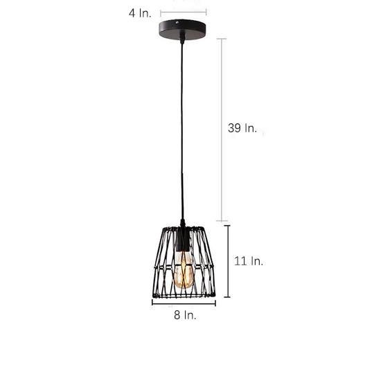 Industrial Metal Lantern Pendant Light Vintage Cage Chandelier