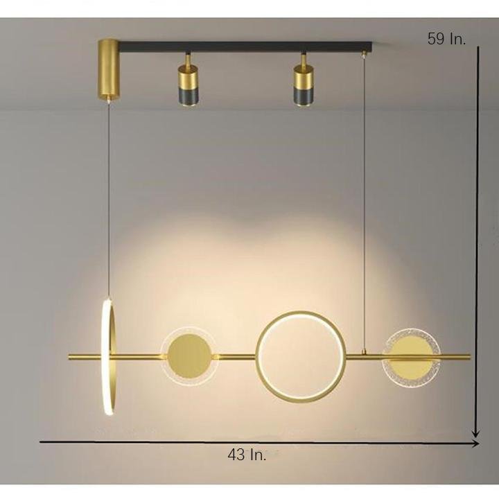 Artistic Circles Linear LED Modern Chandelier Kitchen Pendant