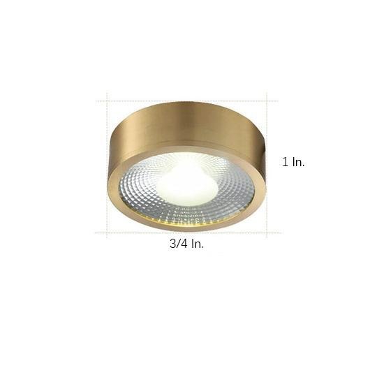 Round LED Copper Flush Mount Ceiling Light Modern Corridor Lighting