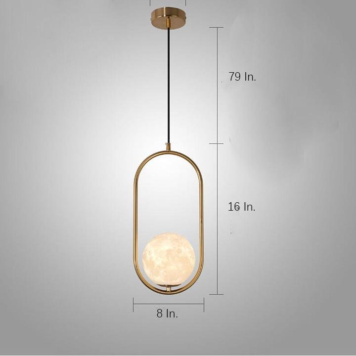 Modern Oval Pendant Light with Acrylic Shade - LED 5W