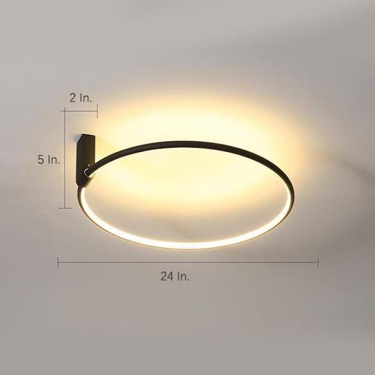 Modern Abstract Dual Circle LED Flush Mount Ceiling Light