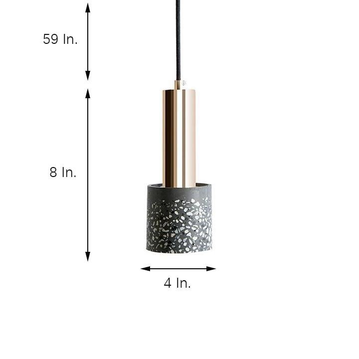 Cylinder Concrete Pendant Light Nordic Modern Single Light