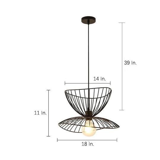 Vintage Double Wire Basket Metal Pendant Light