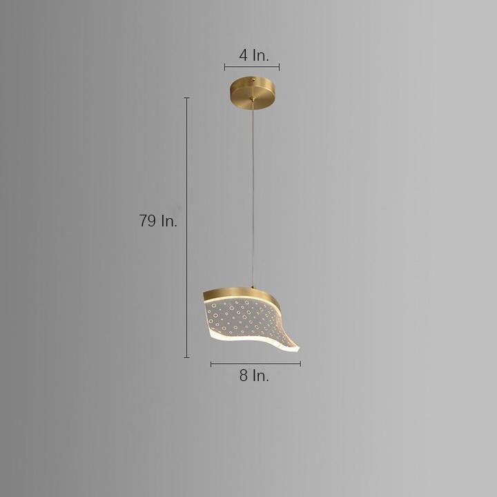 Geometric Copper Acrylic Pendant Light – Modern LED Downlight