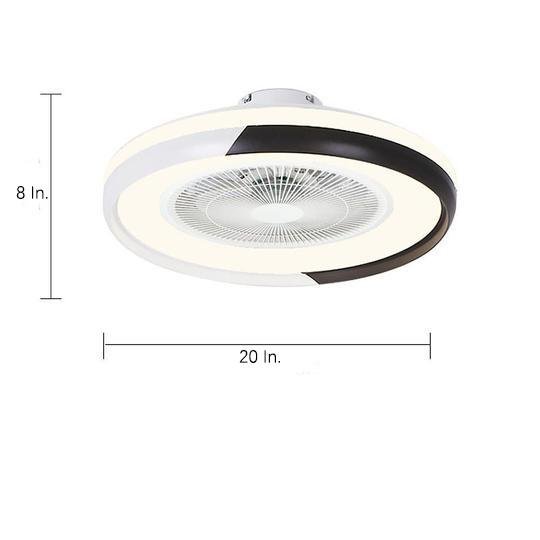 Dimmable Bladeless Ceiling Fan with LED Light and Remote Control