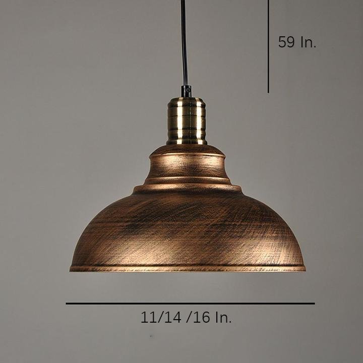 Industrial Metal Pendant Light with Adjustable Cord