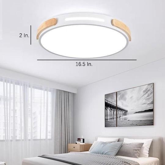 Modern Round LED Flush Mount Ceiling Light with Acrylic Shade