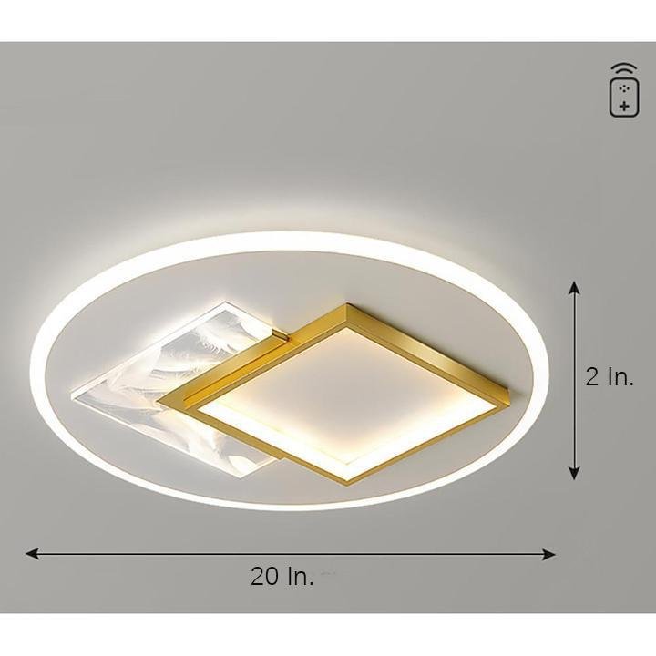 Modern Geometric Metal LED Flush Mount Ceiling Light