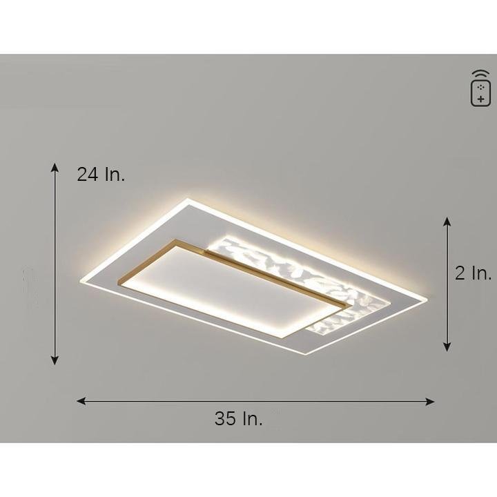 Modern Geometric Metal LED Flush Mount Ceiling Light