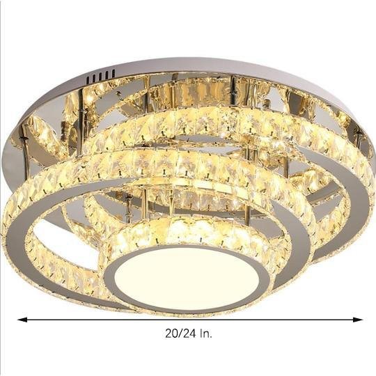Gradated Flush Mount Ceiling Light - Nordic Acrylic & Steel LED