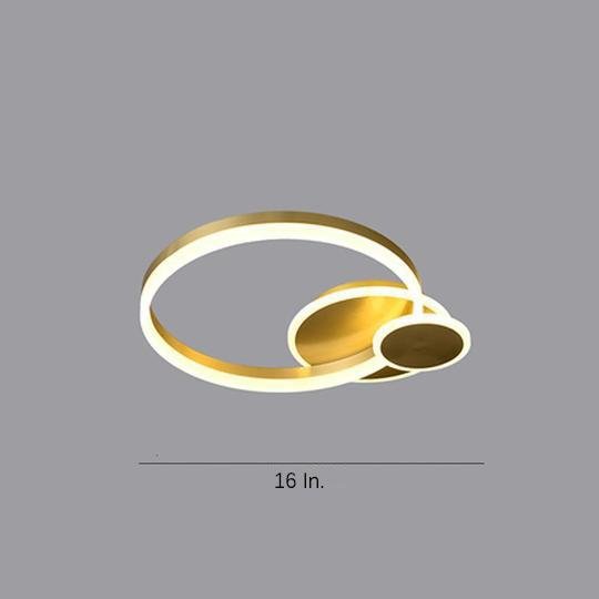 Overlapping Circles Flush Mount LED Ceiling Light Metal Acrylic