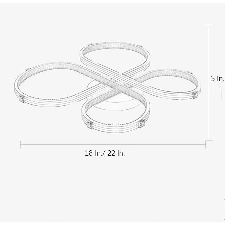 Circle Flower LED Flush Mount Ceiling Light - Dimmable Modern Design