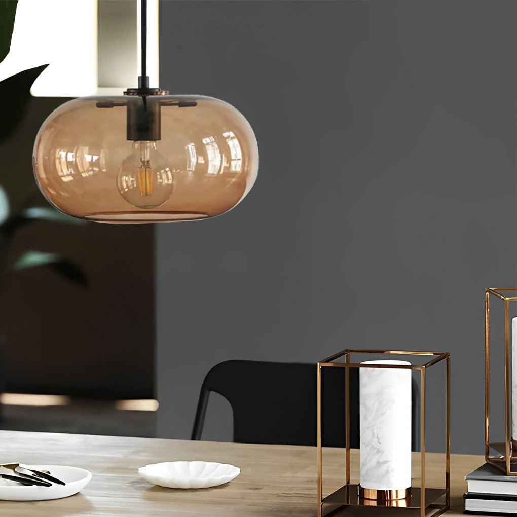 Electroplated Glass Pendant Light | Art Deco Ambient Lighting