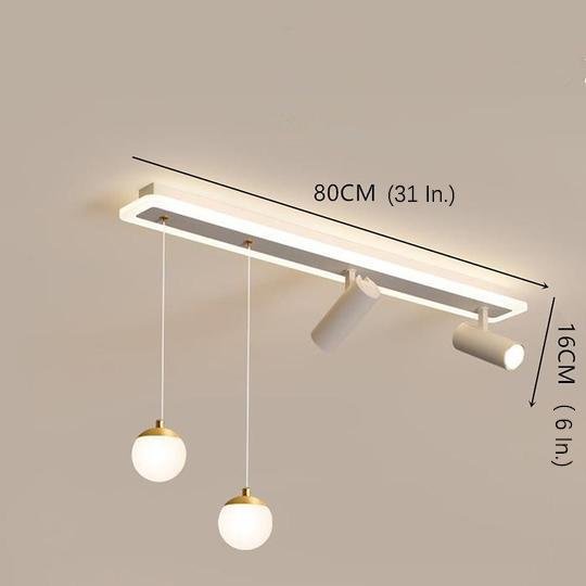 Modern LED Flush Mount Ceiling Light with Adjustable Pendants